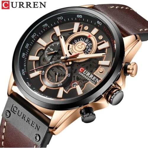 Top Brand Luxury CURREN Watch Men Date Display Leather Creative Quartz Wrist Watches Relogio Masculino Gift For Man