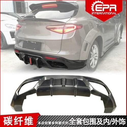 Suit For Alfa Apply Romeo Stelvio s Style Carbon Fiber Modified Large Surround Rear Spoiler Lip