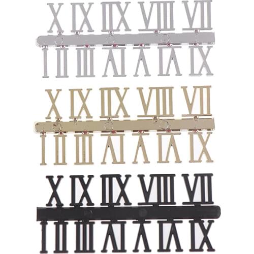 1 SET Gold&Silver Color DIY Digital Replacement Gadget Repair Clock Parts Number Bell Clock Numerals Clock Accessories