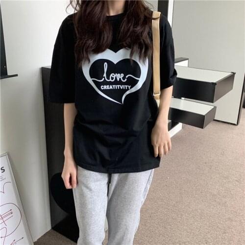 Summer new short-sleeved T-shirt Korean version of loose net red mid-length ins super fire top tide