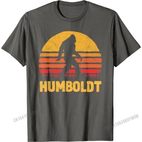 Humboldt Bigfoot! Vintage Sasquatch & Sun Silhouette T-Shirt High Quality Men Top T-shirts Cotton T Shirt Custom