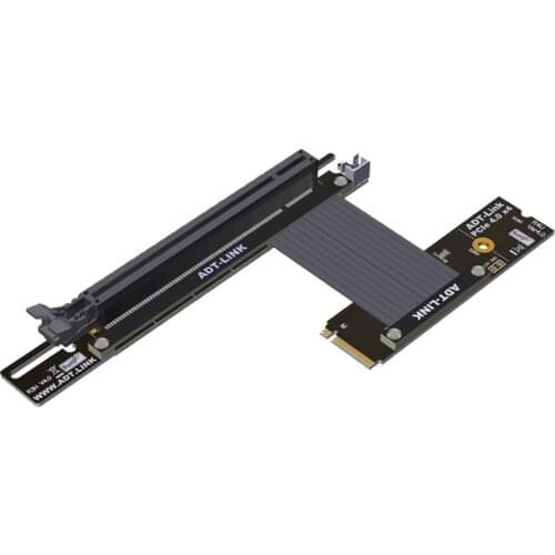 ADT M.2 To X16 PCIE4.0 Graphics Extension Cable M2 NVME Gen4 64G/bps Adapter Converter Cables 3CM-1M Full Speed for PC Rise
