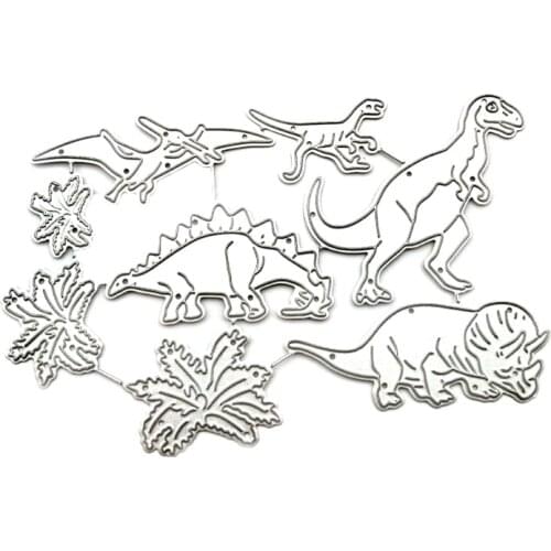 Dinosaur Metal Cutting Dies Stencil DIY Scrapbooking Album Paper Card Template Mold Embossing Craft Decoration 264D