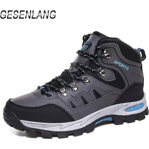 Autumn Mens Hiking Shoes Soft Comfortable Nonslip Wearable Male Trail Sneakers Outdoor Tourism Climbing Hunting Trekking Boots