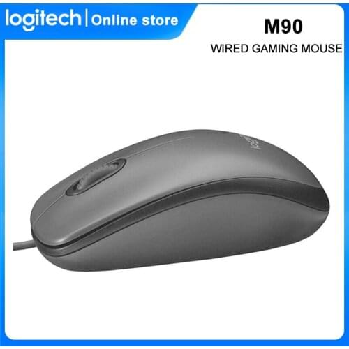 Logitech M90 USB Wired Mouse Ergonomic Plug and Play Optical For Laptop Desktop Gaming Office Mouse Mice For Computer