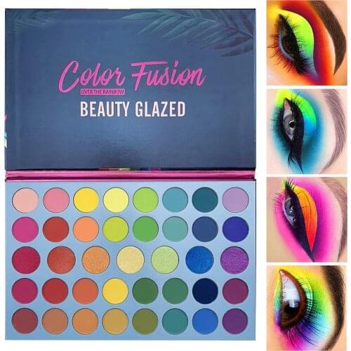 New 39 Color Shades Studio Rainbow Makeup Eyeshadow Palette Highlighter Shimmer Make UpPigment Eye Shadow Pallete