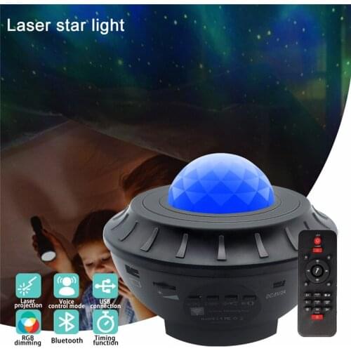 New Design USB LED Galaxy Bluetooth Music Starlight Projector Starry Night Lamp Star Sky Projection Light Night Lamp