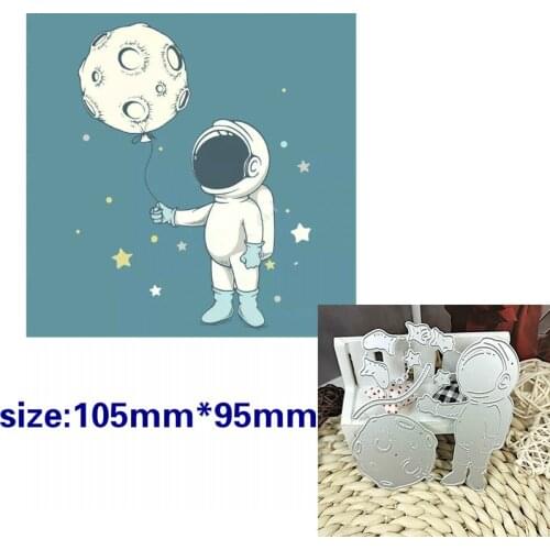 Suitable for space series metal cutting die DIY scrapbook 3D creative relief greeting card decoration spaceship astronaut 2020