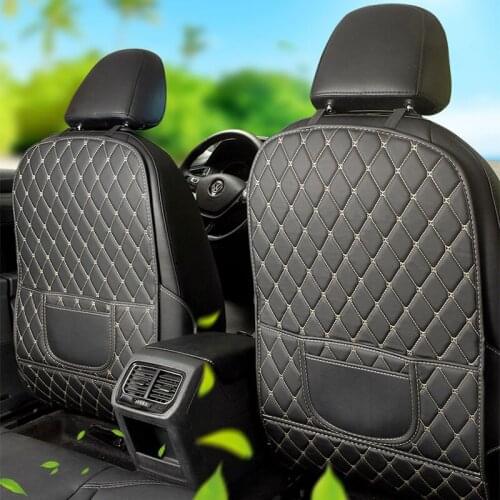 Car Seat Backrest Anti-kick Pad Universal PU Leather Anti-dirty Pad Protective Cover Auto Interior Accessories
