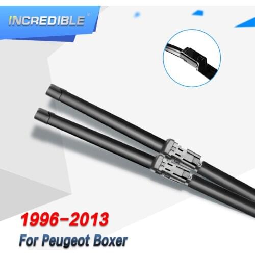 INCREDIBLE Wiper Blades for Peugeot Boxer Fit Hook Arms / Push Button Arms Model Year from 1996 to 2013