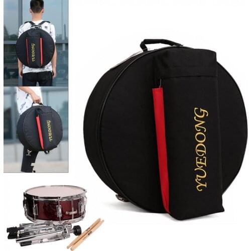14 Inch Snare Drum Bag 15mm Add Cotton Drum Sticks Stand Percussion Instrument Waterproof Oxford Backpack