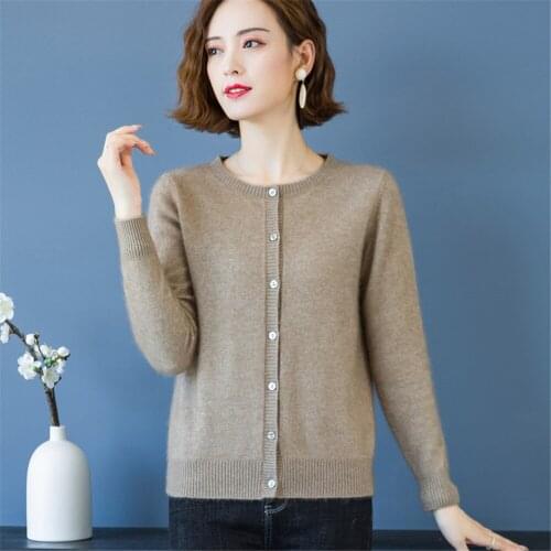 Lafarvie O Neck Sweater Women Cardigan Full Sleeve Thick Winter Clothes With Button Oversize Knitted Sweater Mujer Chaqueta 2020