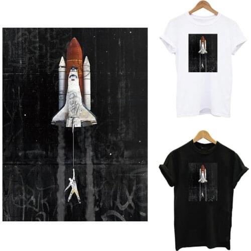 Aesthetic Aerospace Iron On Patches For Clothing DIY A-Level Washable T-Shirt Thermal Sticker On Clothes Heat Transfer Accessory