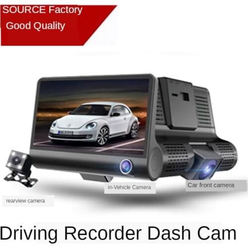 Car DVR 3 Cameras Lens 4.0 Inch Dash Camera Dual Lens suppor Rearview Camera Video Recorder Auto Registrator Dvrs Dash Cam