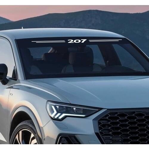 Vinyl Brand Letter Stickers Sunshade Car Front Windshield For Peugeot 207 Windscreen Decals Sun Protection Auto Accessories