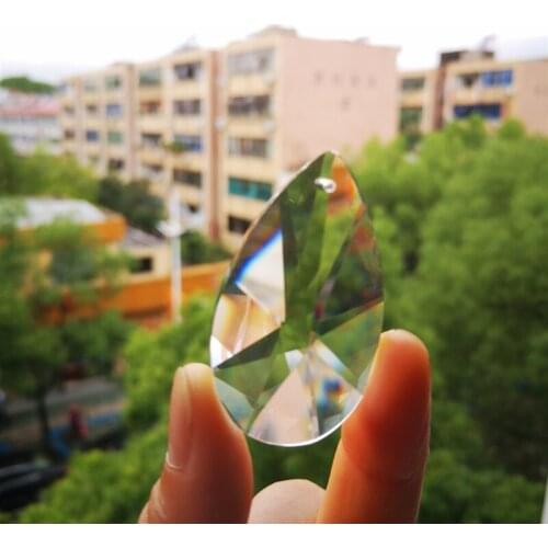 Top Quality Whole Sale Clear Color 144pcs /lot 50mm Crystal Glass Prism Drops Chandelier Pear Pendant Crystal Chandelier Parts
