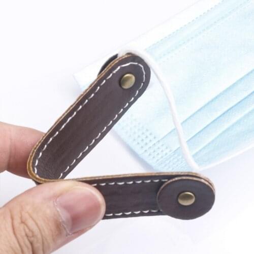 1Pcs PU Leather Ear Protectors Hook Extension Strap Buckle 12.5x2cm for Mask Wearing Release Pain Ear Grips Clips Hooks
