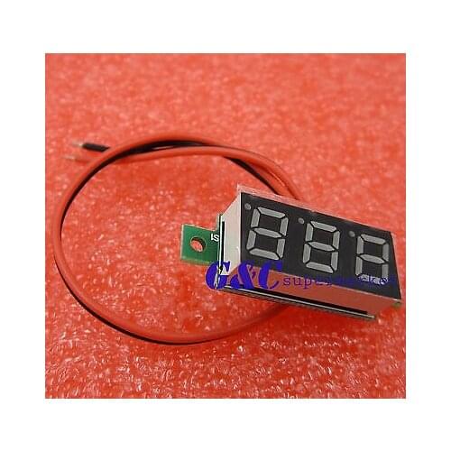 10PCS 0.28" DC Digital Voltmeter Panel Mount LED Voltage Volt Meter Red 2.5-30V diy electronics