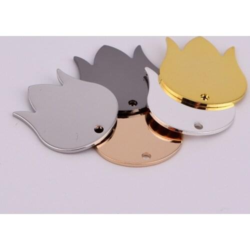 17 * 16mm solid single hole flower copper piece jewelry pendant flame shape hat necklace pendant accessories