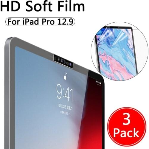 3Pcs For Apple iPad Pro 12.9 inch 2021 2020 screen protector For iPad Pro12.9 2018 2017 2015 Anti-scratch Ultra HD Hydrogel Film
