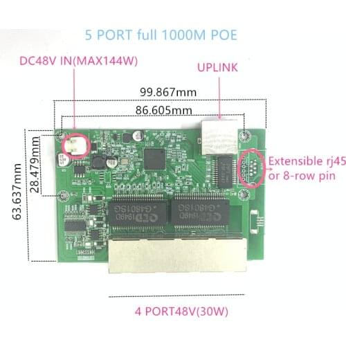 5 POE 1000M Port 8 Poe 10/100/1000M Industrial Switch gigabit switch 5 gigabit switch gigabit switch POE SWITCH 48V 1000M