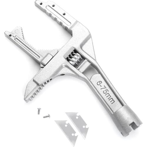 6~75mm Clamping Width Aluminum Alloy Wrench Water Pipes Sink Faucets Repairing Tool Bathroom Repairs Wrench Utility Tool