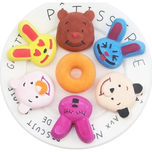 7 Even cartoon animal bear rabbit donut cake silicone mold DIY ice cream chocolate mold food grade baking tools