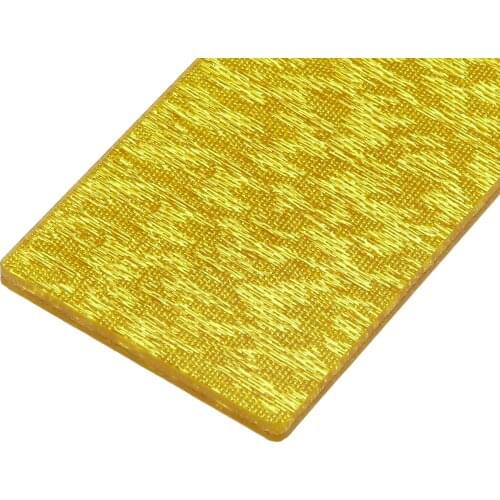 Acrylic/PMMA Fabric Patterned Color Sheets 3.0mm for Jewelries, Crafts, Art Works, Decoration - Golden (CL8630)