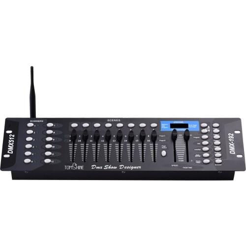 Wireless DMX512 Light Controller Console Panel 2.4G ISM 192CH Programming Function Sound Activated with LED Screen Antenna