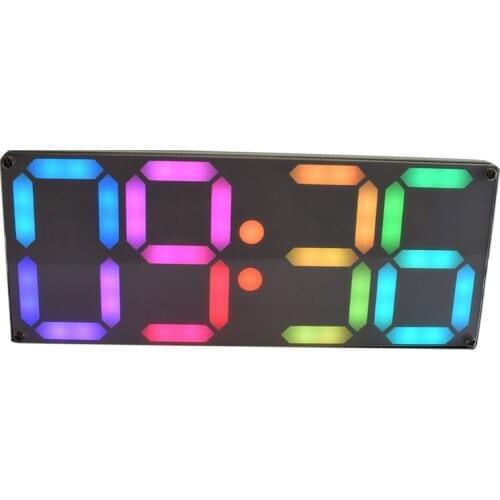 Large Inch Rainbow Color Digital Tube Clock Kit DS3231 Clock DIY Kit with Customizable Color Electronic Kit
