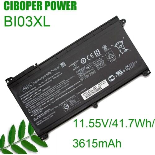 CP Original Battery BI03XL 11.55V/41.7Wh For X360 13-U100TU U113TU U169TU HSTNN-UB6W TPN-W118 Stream 14-AX010wm 14-AX020wm