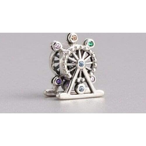 DoDoFly Hot Sale 925 Sterling Silver Winter New color ferris wheel Beads Fit Original Bracelet Women Jewelry Making Gift