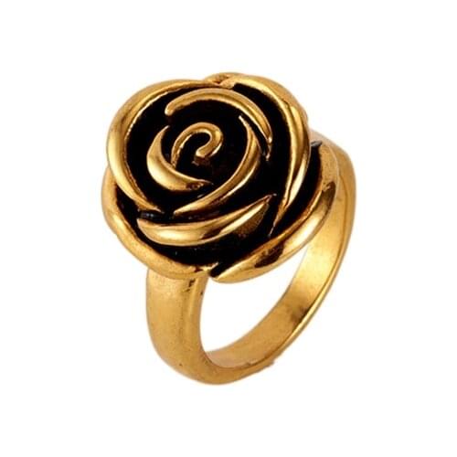 Rose Flower Rings For Women Stainless Steel Jewelry Woman Rings For Teen Girls Accessories Fashion Jewellery Free Shipping