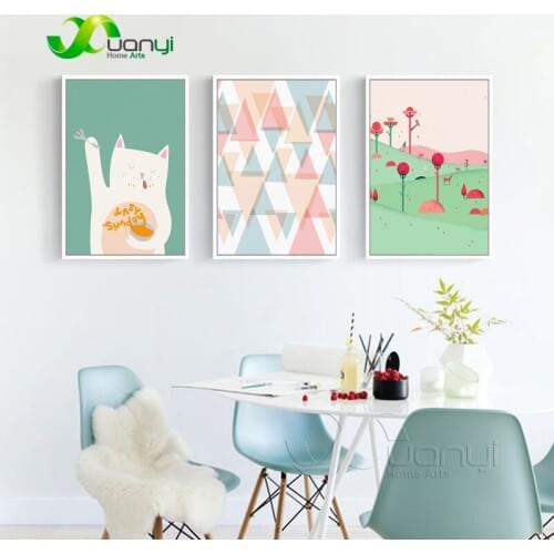 Bear Nordic Animal Wall Picture Prints And Poster Canvas Painting Nordic Art Cuadros Decoraction Painting For Kids Room Unframed
