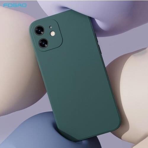 Original Liquid Silicone Phone Case For iPhone 7 8 Plus SE 2020 Case For iPhone 12 11 Pro Max XS Max XR X Luxury Soft Cover