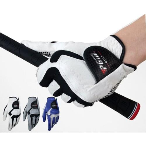 PGM Mens Soft Golf Gloves Left Hand particles Gloves Micro Fiber Breathable Sports Grip Anti-skidding Mittens Mens Golf Gloves
