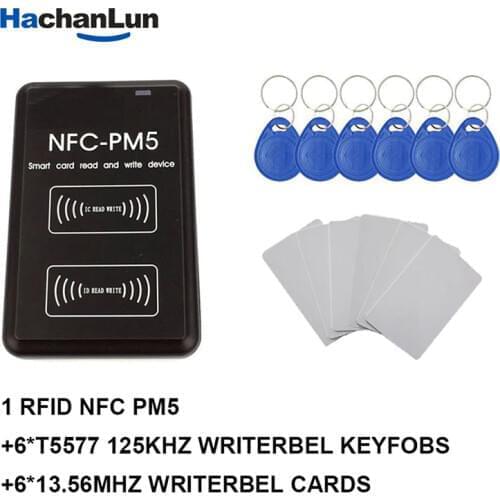 NEWEST RFID PM5 ID125khz Copier writer IC13.56MHZ Smart card Reader NFC Full Decoding Function Card Programmer Duplicator