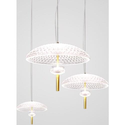 Nordic designer umbrella glass chandelier creative restaurant bar bedside light in the bedroom clothing store decorative lamps