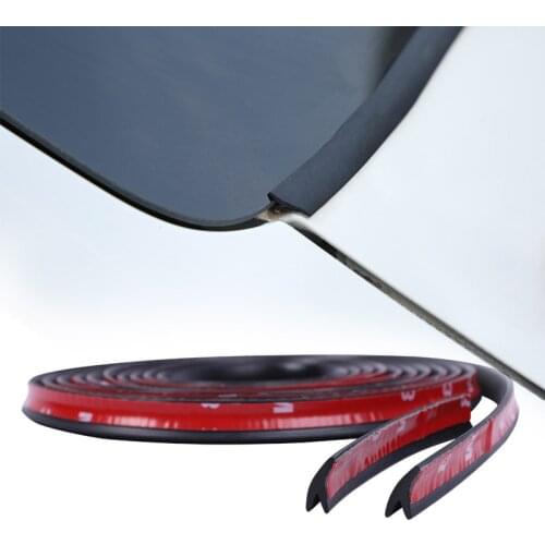 3Meters Car Trunk Edge Seal Strips Rubber Weatherstrip Sealing Sticker Trunk Rear Windshield Sealing Trim Universal Accessories