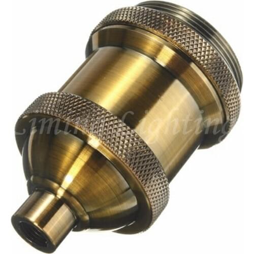 Retro Light Vintage Aluminium Lamp Screw Thread Supplies Antique Keyless Pendant E26/E27 Bulbs Bases