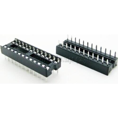 10pcs 24pin DIP IC sockets Adaptor Solder Type 24 pin DIP-24
