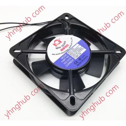 MING QUAN MQ11025HBL AC 220V 0.10A 110x110x25mm 2-Wire Server Cooling Fan