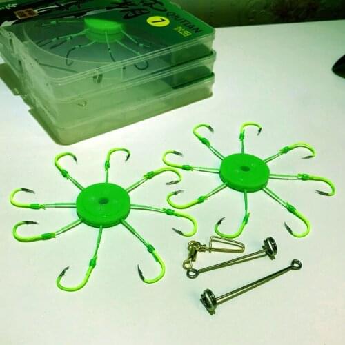 2Pcs Fishing Hooks Sea Box Hook Monsters with 16 Strong Carbon Steel Replica Carp Explosion Hooks Fishing Tackle Tool