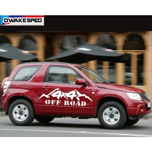 4X4 OFF ROAD Mountain Graphics Decal For Suzuki Grand Vitara AT MT Car Body Door Side Decor Stickers Fit 3-5 doors Sport Stripes
