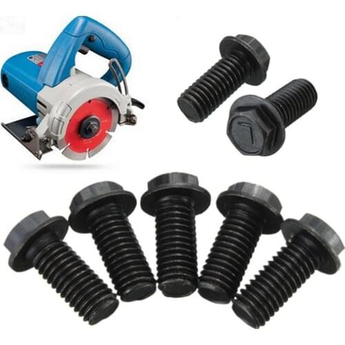 5pcs Saw Blade Screw M8 X 18mm Left Hand Thread Hex Flange For Cutting Machine Anti-thread Screw Hexagon Screw