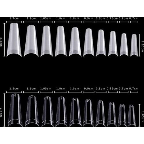 500 C Curve False Nails French Nail Tips Home DIY Manicure Accessories