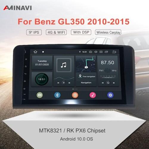 9" PX6 Car Radio 2 DIN Android 10 For Mercedes Benz GL350 2010-2015 Autoradio Audio Atereo Navigation With DSP Built-in Carplay
