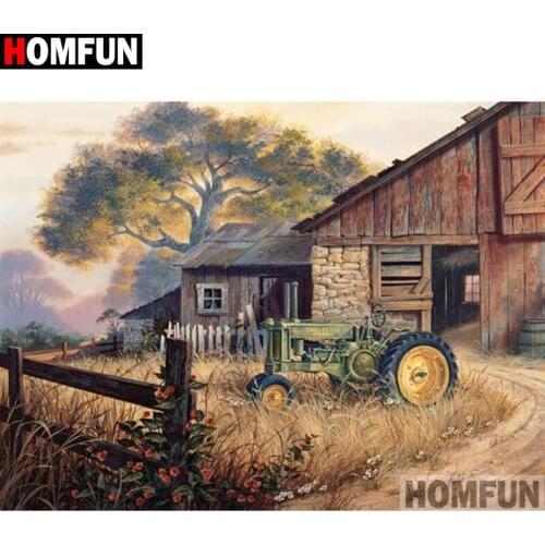 HOMFUN Full Square/Round Drill 5D DIY Diamond Painting "House landscape" Embroidery Cross Stitch 5D Home Decor Gift A17997