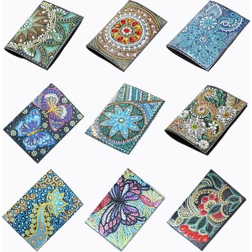 Diamond Painting Passport Cover DIY Craft 5D Special Shaped Drill Diamond Art Embroidery Kit Passport Book Case Cover Decor
