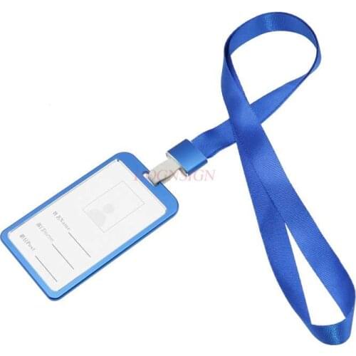 Aluminium alloy card holder color badge employee ID work permit badge exhibition card student ID lanyard